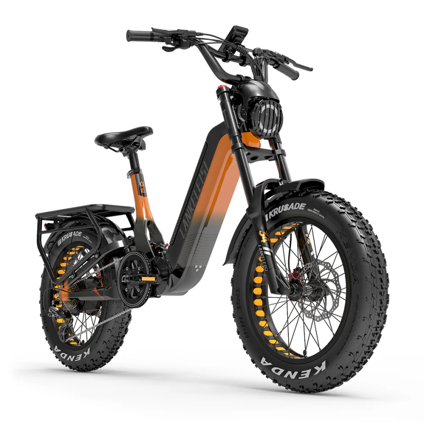 Lankeleisi RX800 Plus 1000W 20" Fatbike Full Suspension Electric Bike 48V 20Ah Samsung Battery SUV E-Bike