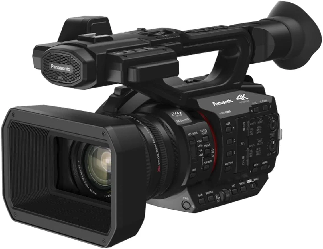 Panasonic Camcorder, Professional Quality 4K 60p, 1.0-inch Sensor, 24.5mm Wide-Angle Lens and Optical 20x Zoom, Great for News, Interviews, and Events - HC-X20