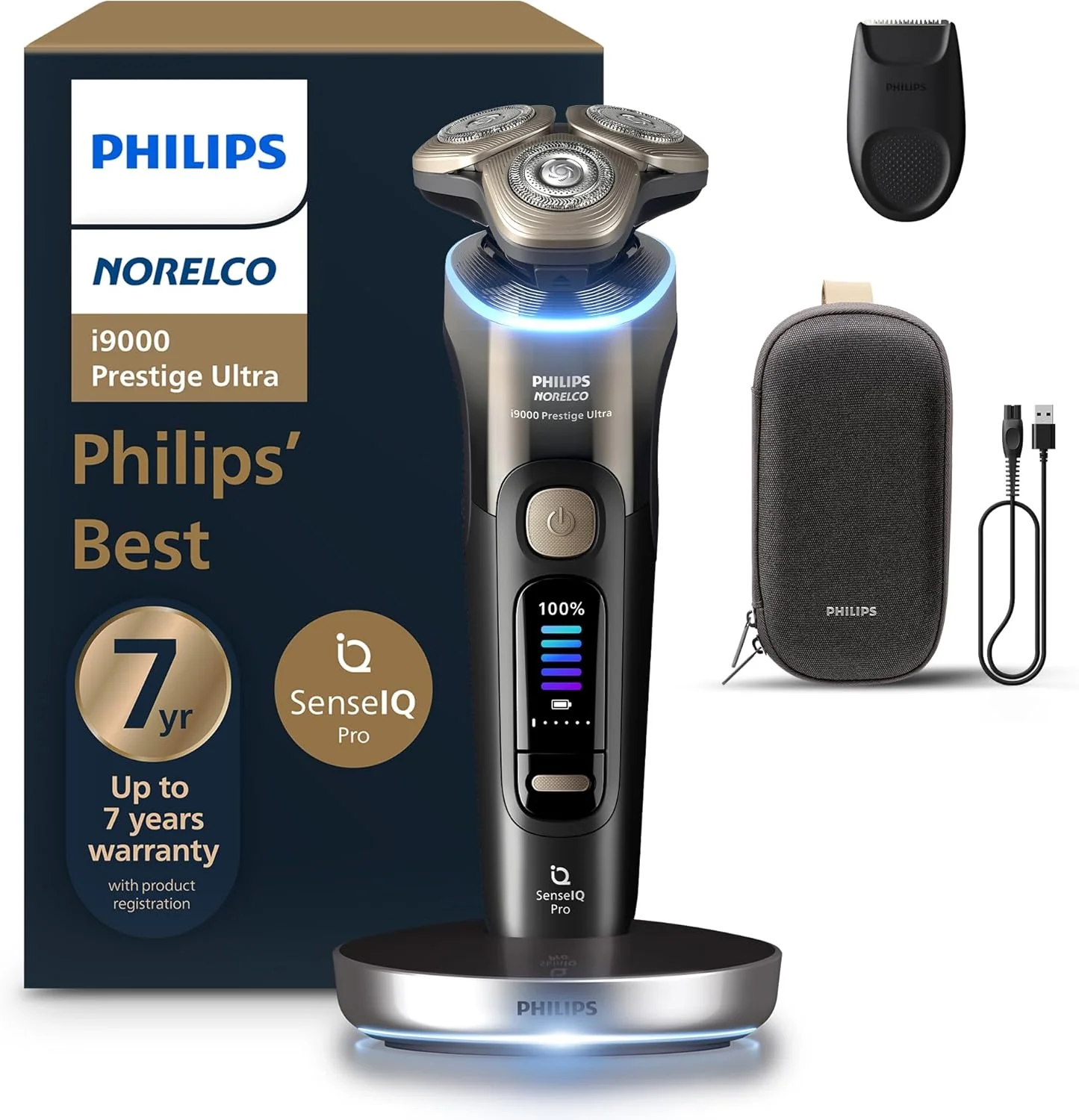 Philips Norelco i9000 Prestige Ultra Shaver with Triple Action Lift & Cut Technology