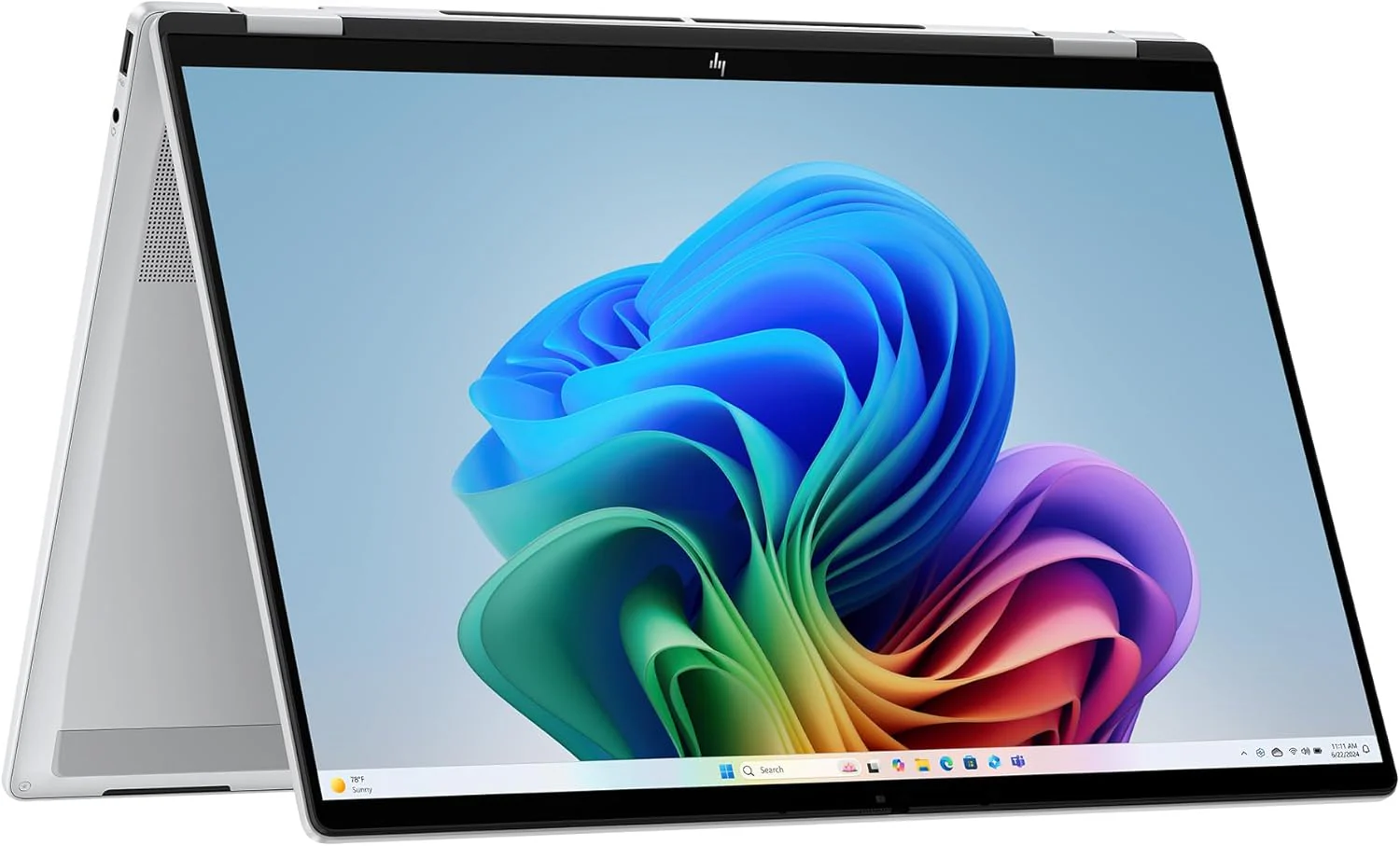 HP OmniBook 7 Flip 16 inch 2-in-1 Next Gen AI PC, 3K OLED 120Hz Touchscreen Display, Intel Core Ultra 7 258V, 32 GB RAM, 1TB SSD, Intel Arc 140V GPU, Pen, Windows 11 Home, Copilot+ PC, Glacier Silver