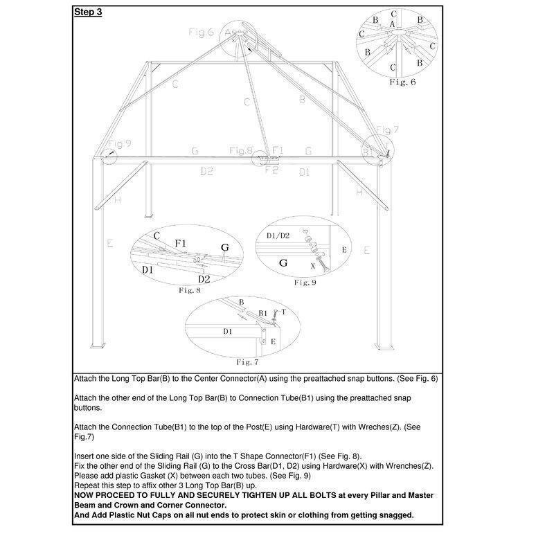 Franz 9.83 Ft. W X 9.83 Ft. D Metal Patio Gazebo
