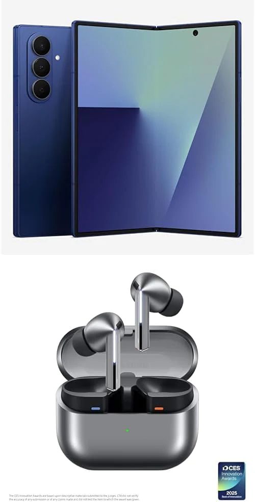 Samsung Galaxy Z Fold7 Cell Phone, 256GB AI Smartphone, Unlocked Android, AI Photo Edits, Large Screen, Long Battery Life, 2025, US 1 Yr Manufacturer Warranty, Silver Shadow