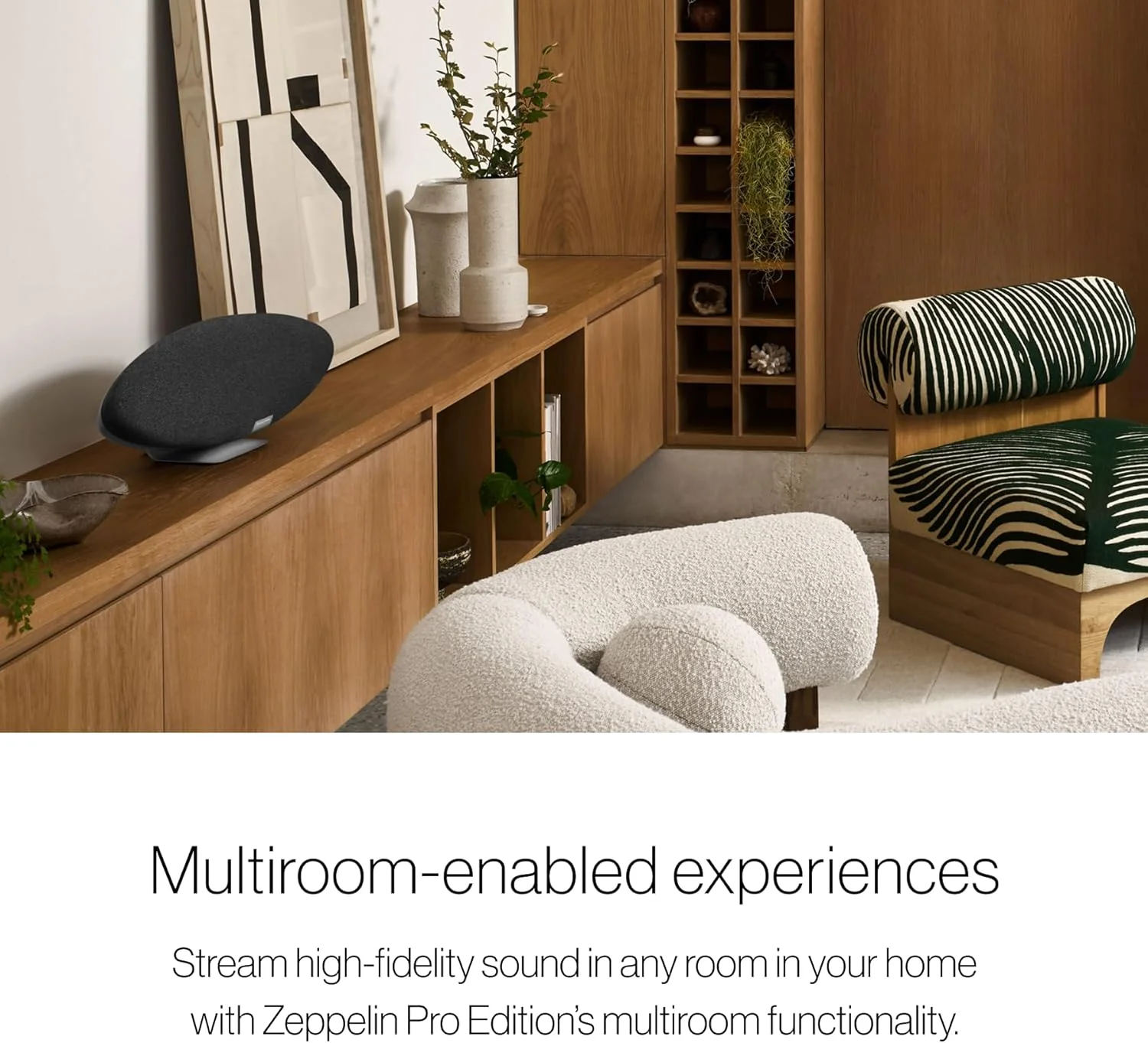 Bowers & Wilkins Zeppelin Pro Edition Wireless Speaker, Iconic Design, 5 Drivers Including Subwoofer, Wireless Streaming via Bluetooth, AirPlay 2 & Spotify Connect, Multiroom Support, Space Grey