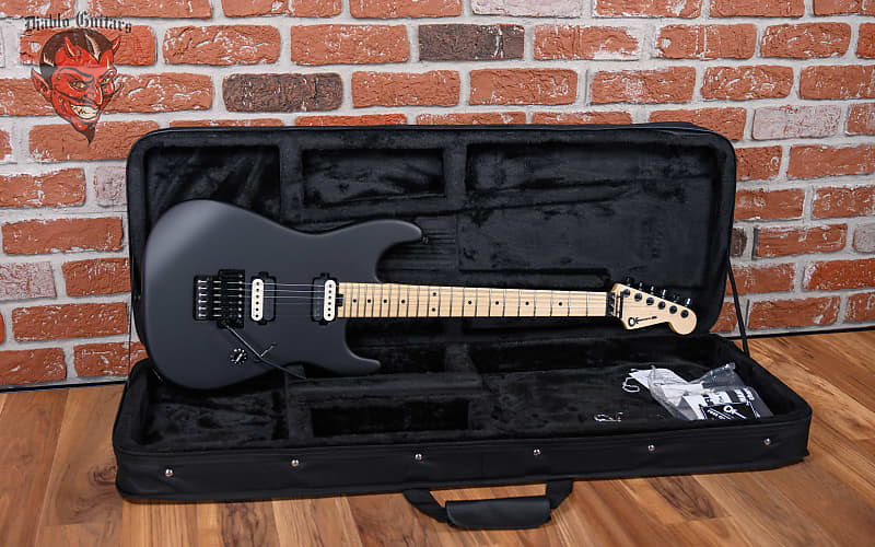 Charvel Jim Root Signature Pro-Mod San Dimas Style 1 HH FR E Satin Black 2022 w/ Softshell Case