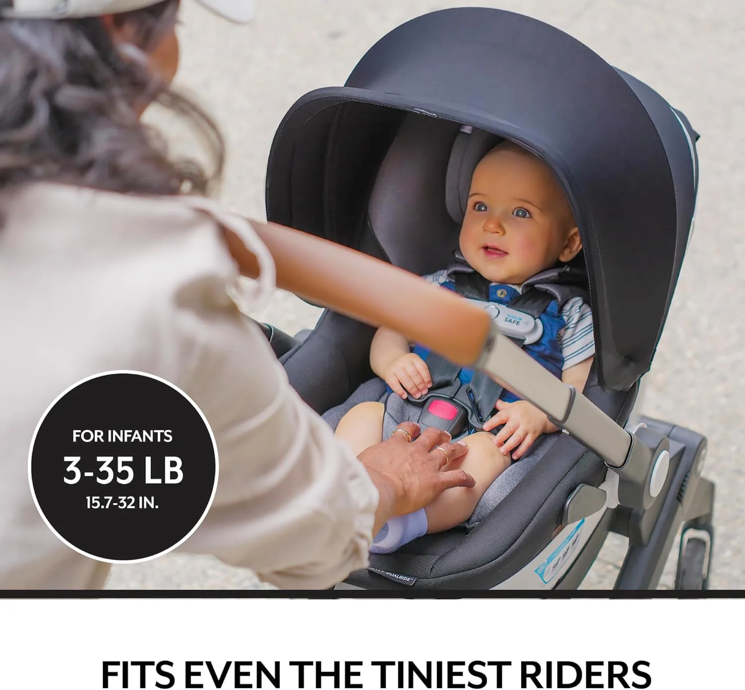 Gold Shyft DualRide with Carryall Storage Infant Car Seat and Stroller Combo (Moonstone Gray)