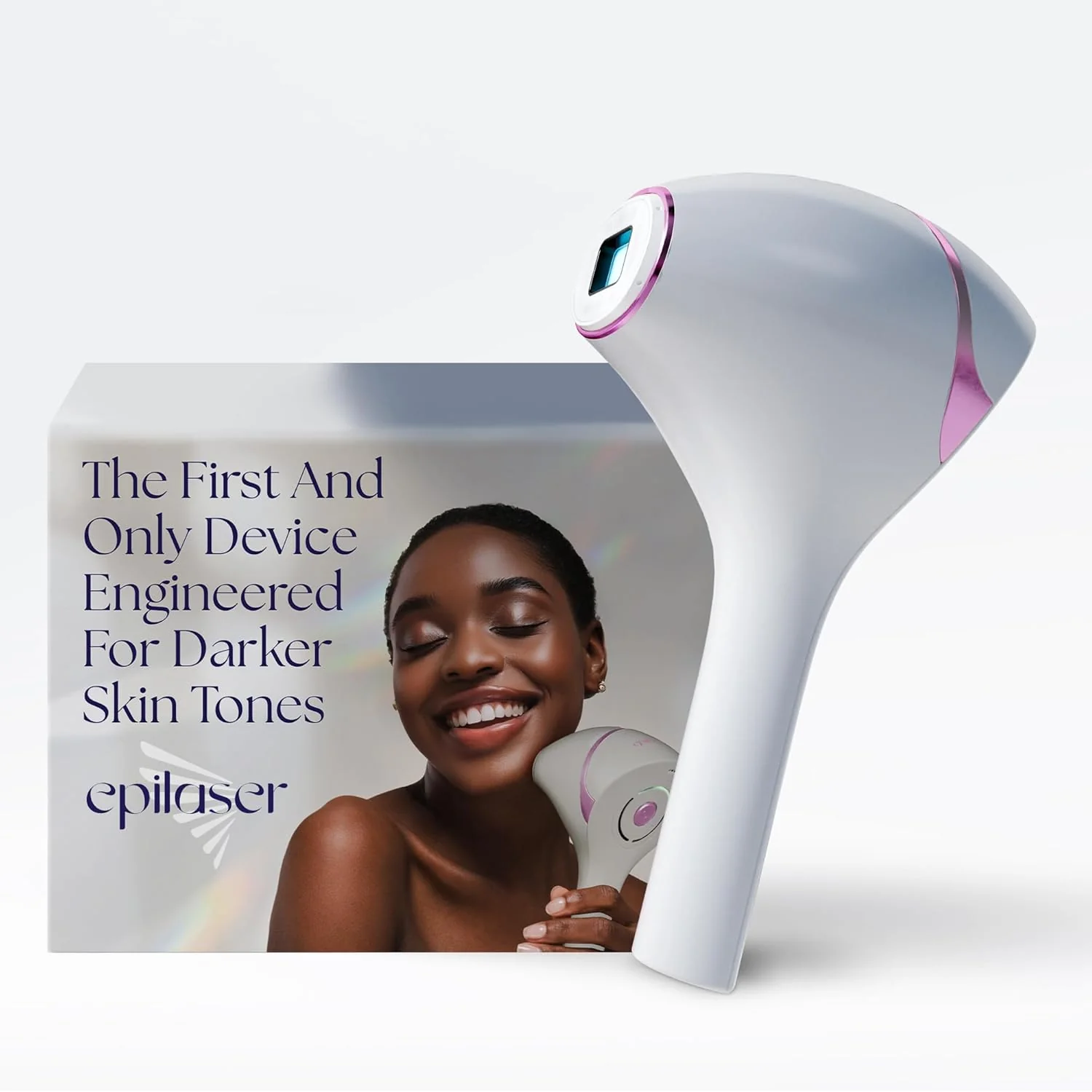 Epilaser Dark Skin At-Home Laser Hair Removal, Safe - Won’t Cause Skin Bleaching, Hypopigmentation | Intelligent, Clinical Strength, Painless Permanent Hair Removal for Face, Body, Bikini Line