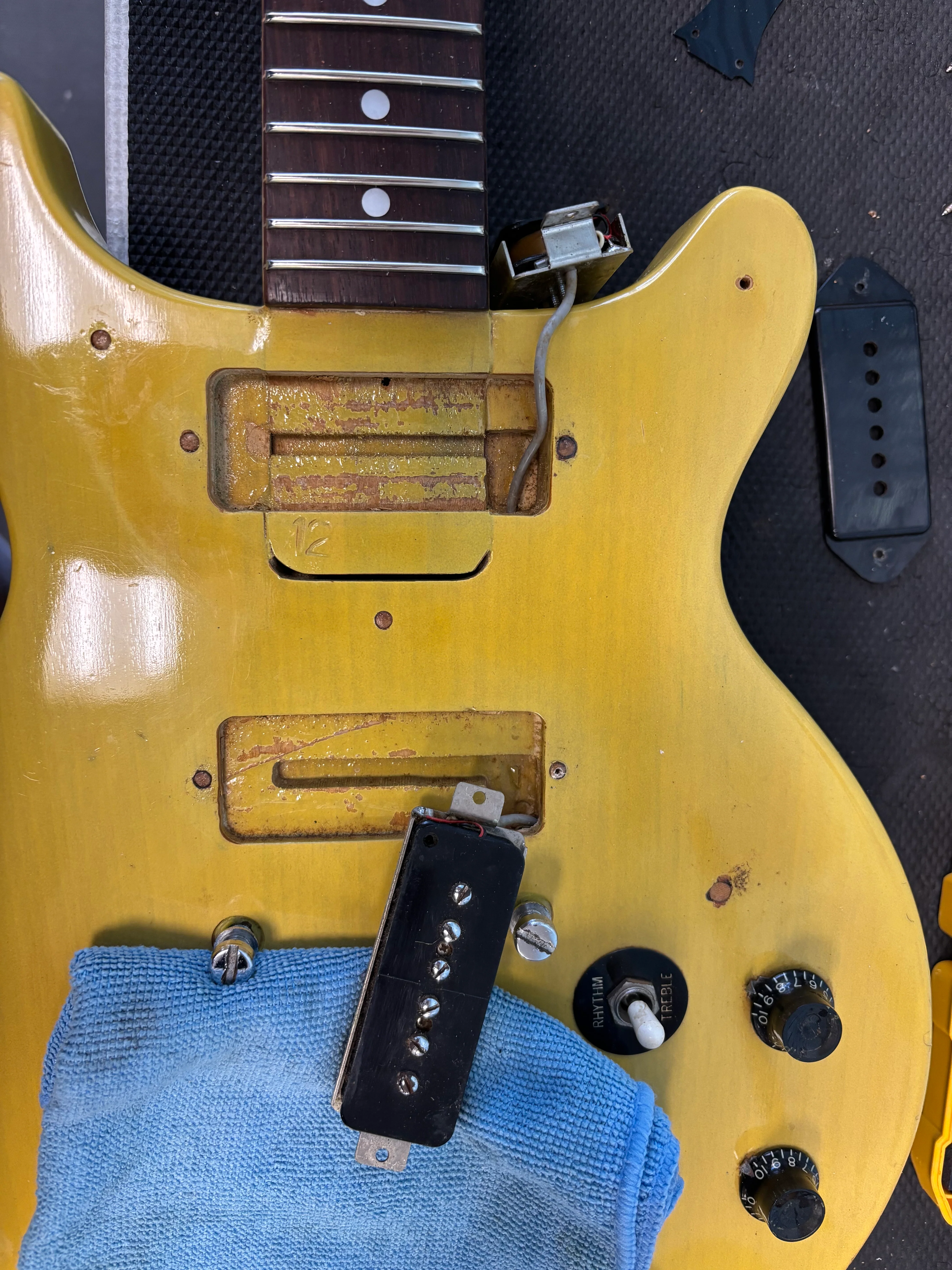 Burny Les Paul Junior FTV-90 Yellow 1973 w/HSC