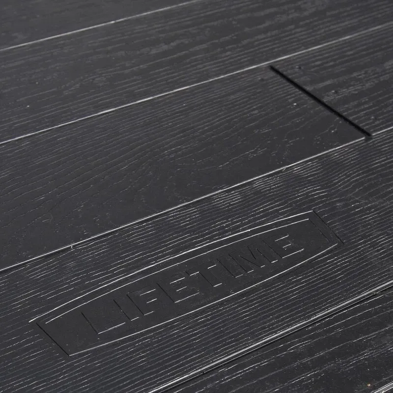 8' wide x 7' 4" deep plastic storage shed