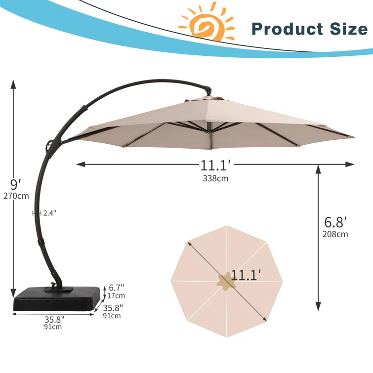Ebonique Cantilever Umbrella with Base Included  Ebonique Cantilever Umbrella with Base Included  Ebonique Cantilever Umbrella with Base Included  Ebonique Cantilever Umbrella with Base Included  Ebonique Cantileve