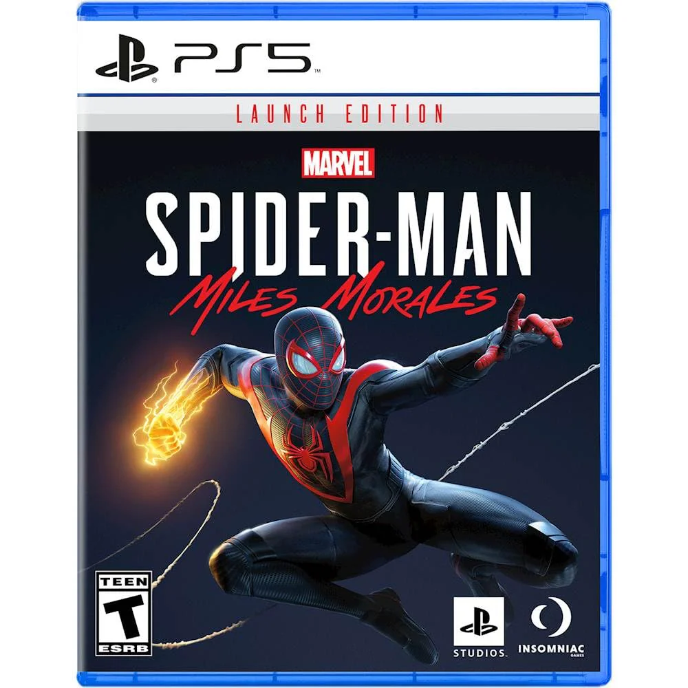 PlayStation 5 Slim Disc 2TB SSD Edition Bundle with Spider-Man: Miles Morales and Controller Case - White, Upgraded 2TB Ultra Fast SSD PS5 Slim Disc Gaming Console Bundle with Haptic Feedback Wireless Controller and Case [video game] [video game] [vi