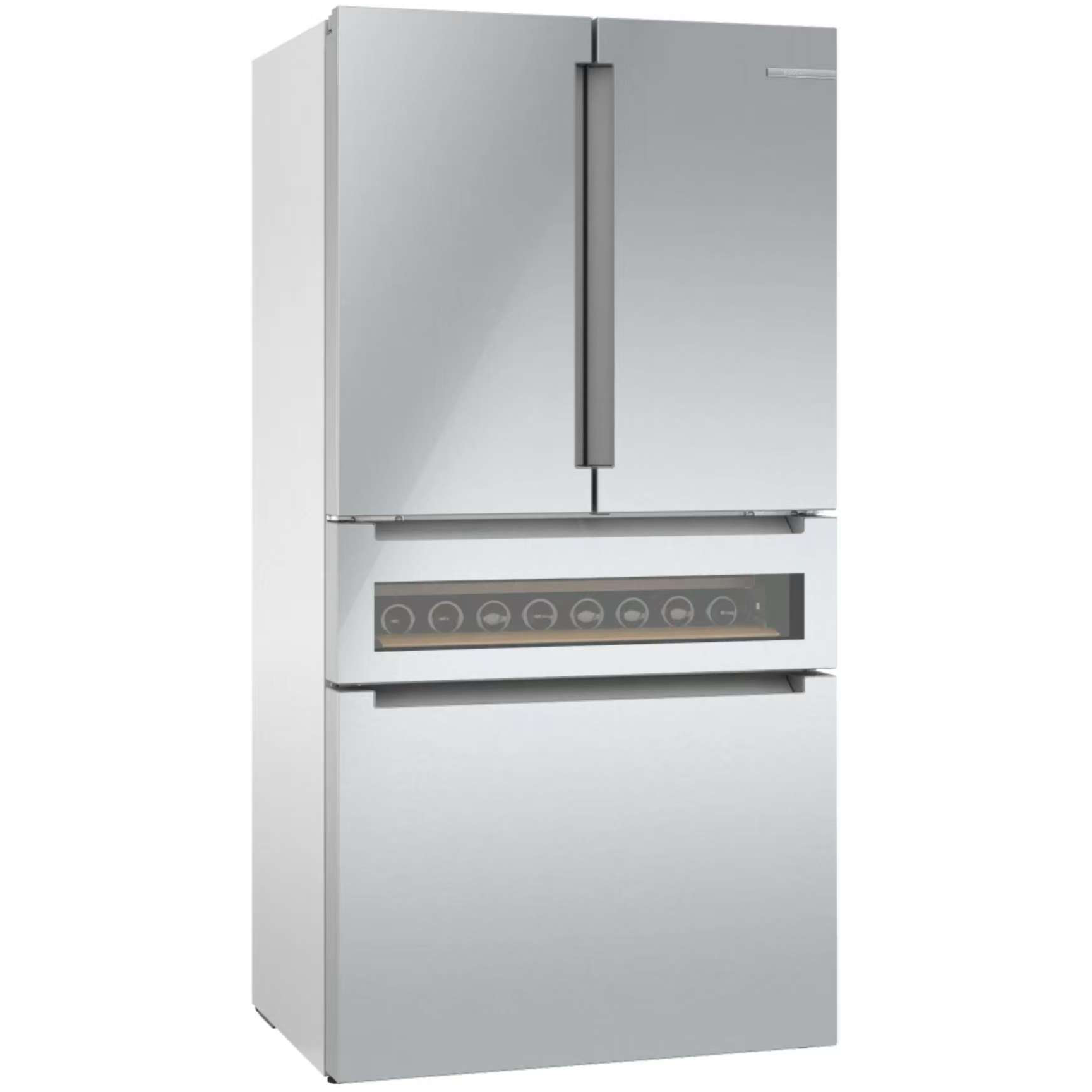 Bosch B36CL81ENG 800 Series French Door Bottom Mount Refrigerator, Glass door 36'' Stainless Steel