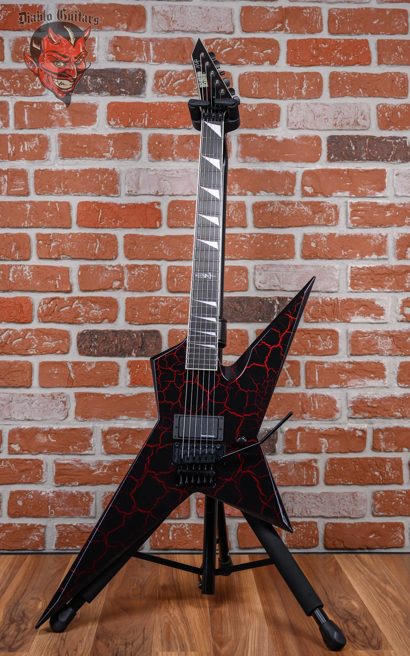 ESP Custom Shop Sammy Duet Random Star Signature Model Metallic Candy Apple Red Crackle Under Pearl Black 2025 w/OHSC