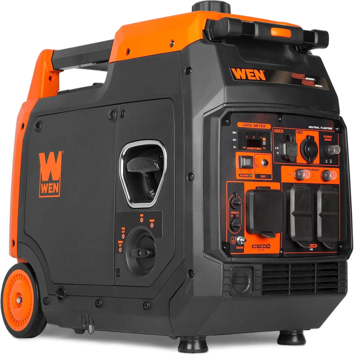 WEN Quiet and Lightweight 4800-Watt RV-Ready Portable Inverter Generator with Fuel Shut Off (56477i)