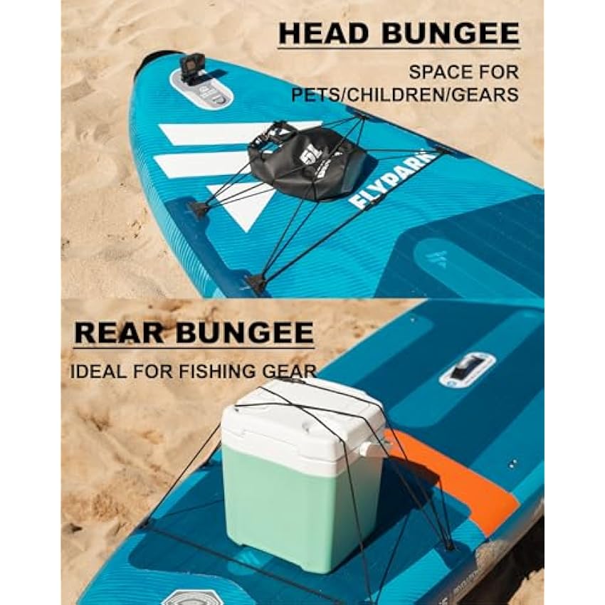 10'8/11'x35'' Fishing&Family Stable Inflatable Paddle Boards, Extra Wide SUP Paddleboard Inflatable, 430lb/3 People, Stand Up Paddle Board for Adults, Camera Mount, Shoulder Strap, Rod Holder