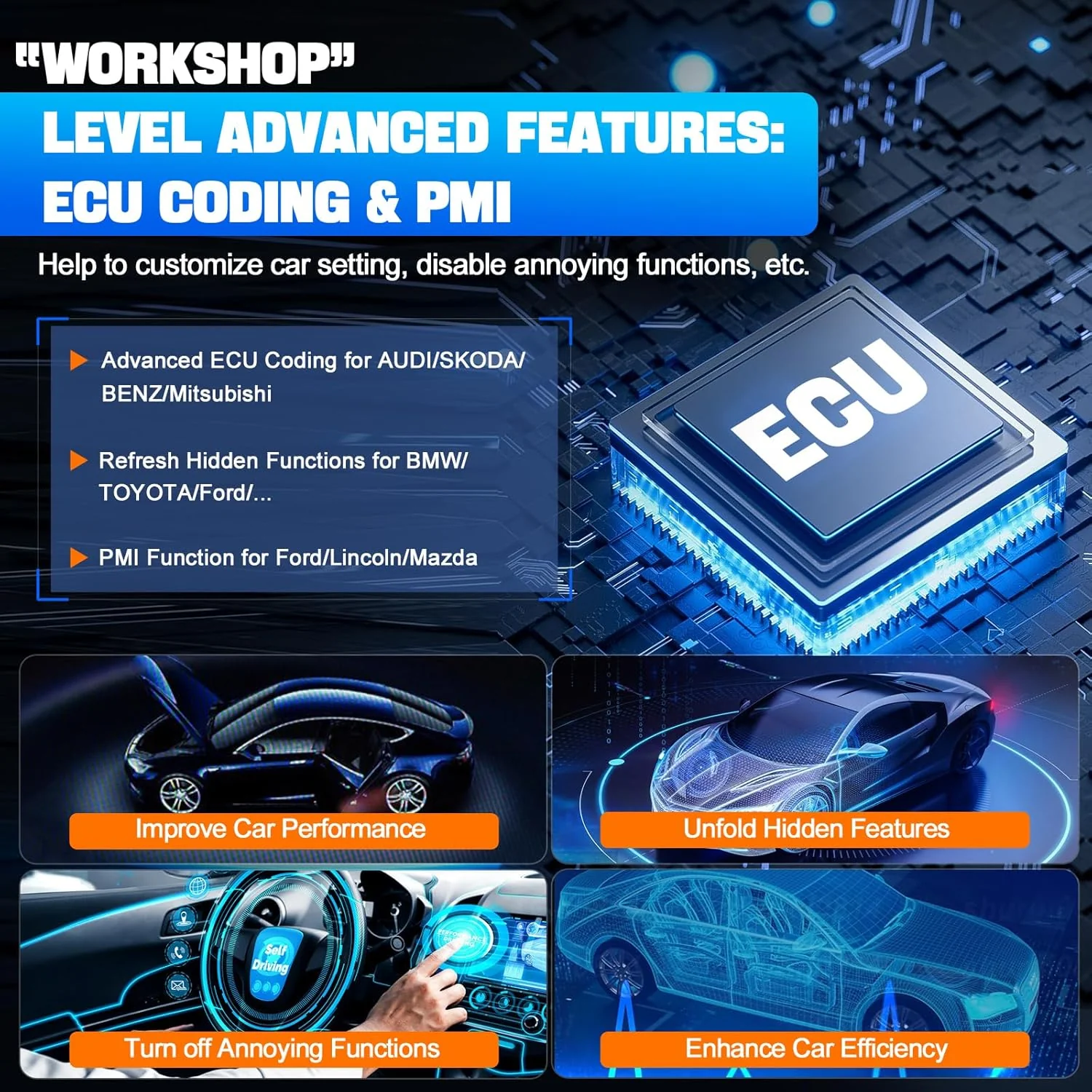 XTOOL D8W Wireless Bidirectional Scan Tool, 2025 OBD2 Scanner with Topology, FCA AutoAuth, 3-Year Updates, ECU C0ding, PMI, 42+ Resets, Full Diagnostic Scanner for Car, Crankshaft Relearn, CAN FD/DoIP