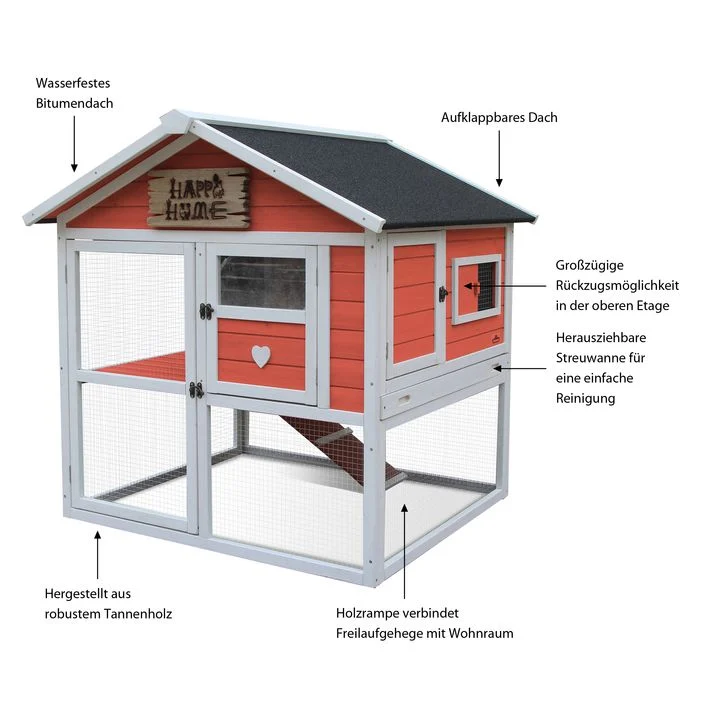Dehner Lieblinge Rodent Home Castel, apricot, approx. W106/H108/D103 cm