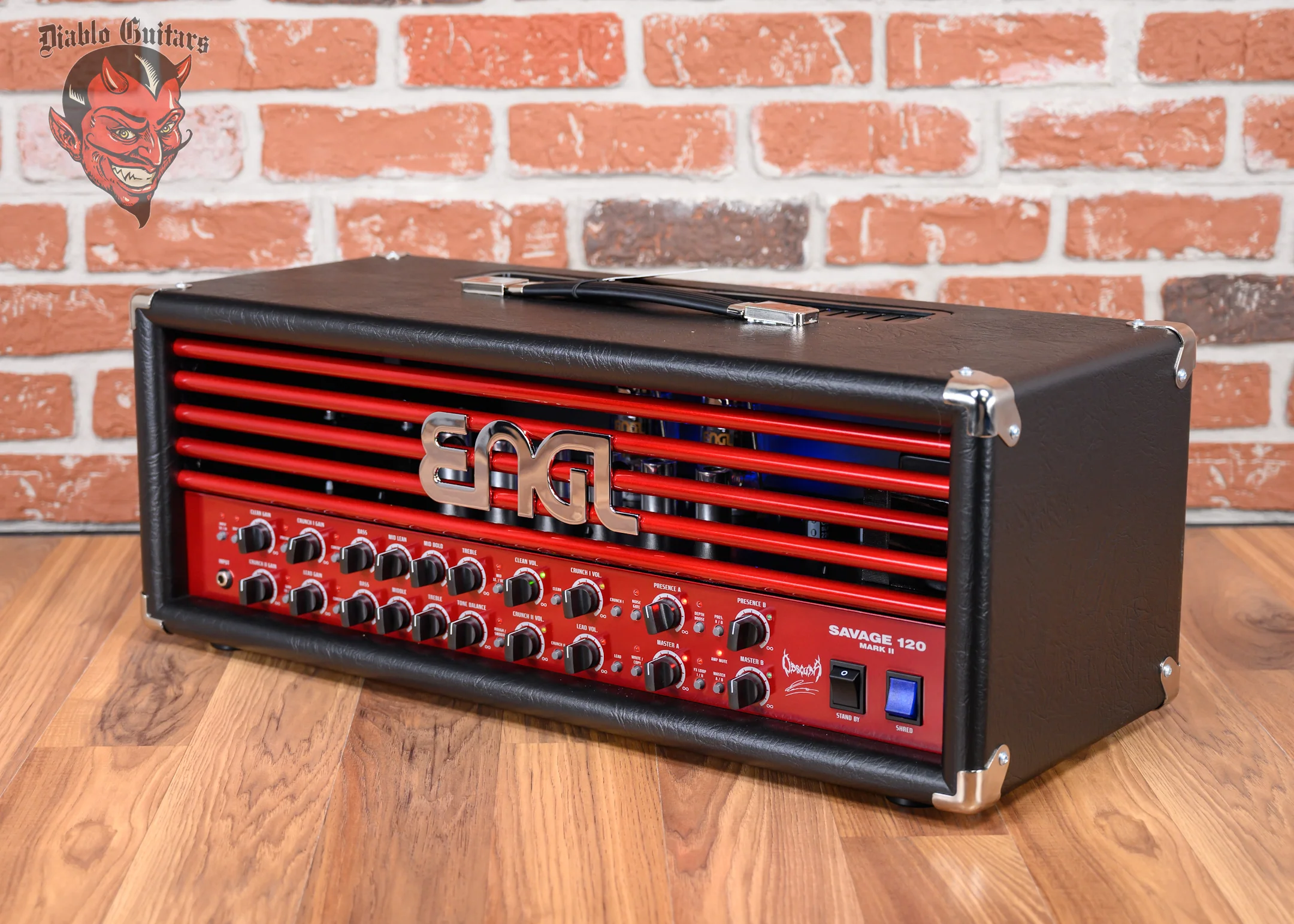 Engl Limited Edition Obscura E-610II-OS Savage 120 MKII  Black Tolex with Red Face Plate and Blue Illumination