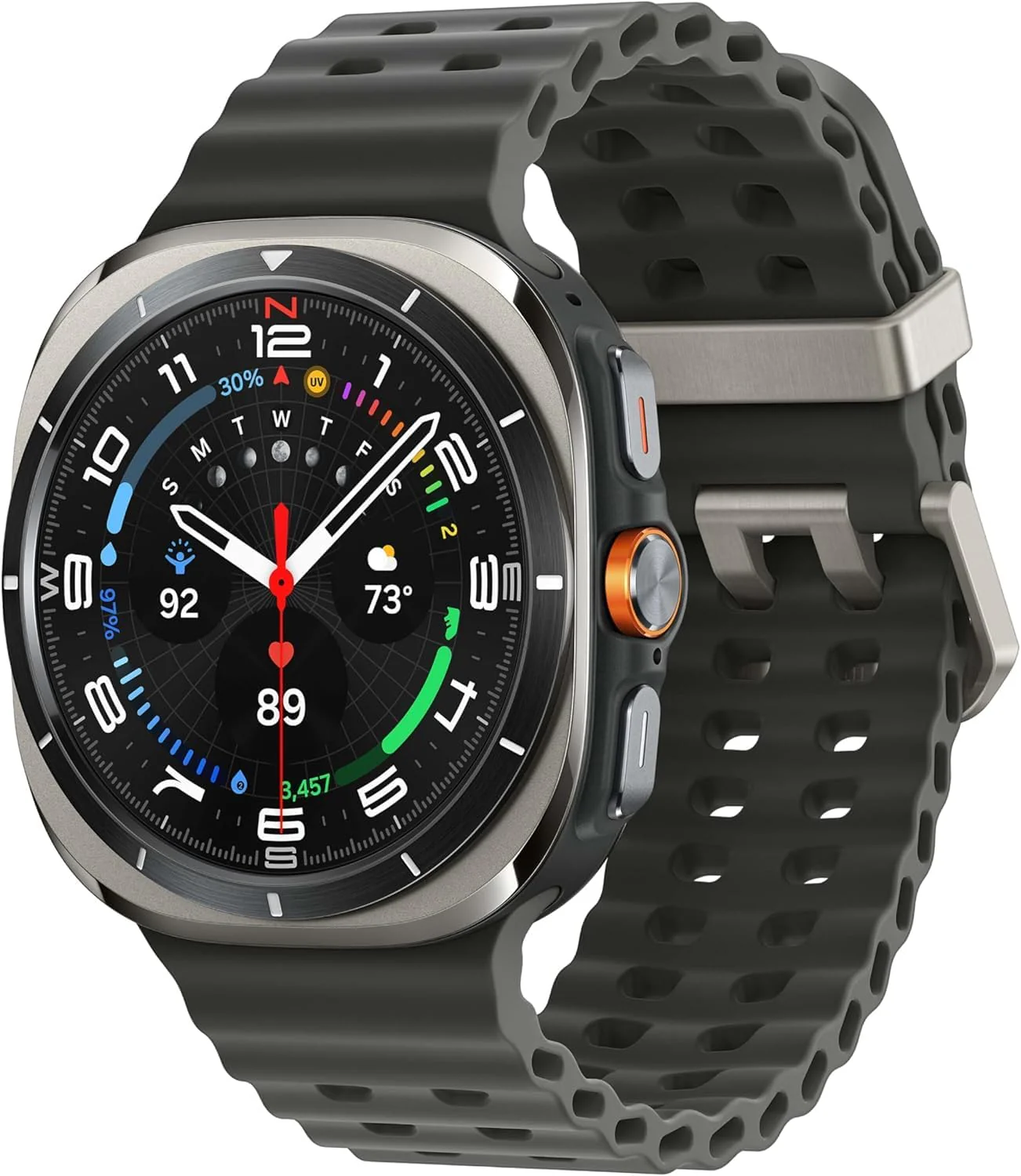 SAMSUNG Galaxy Watch Ultra 47mm LTE AI Smartwatch Titanium Gray with Black Band (Renewed)