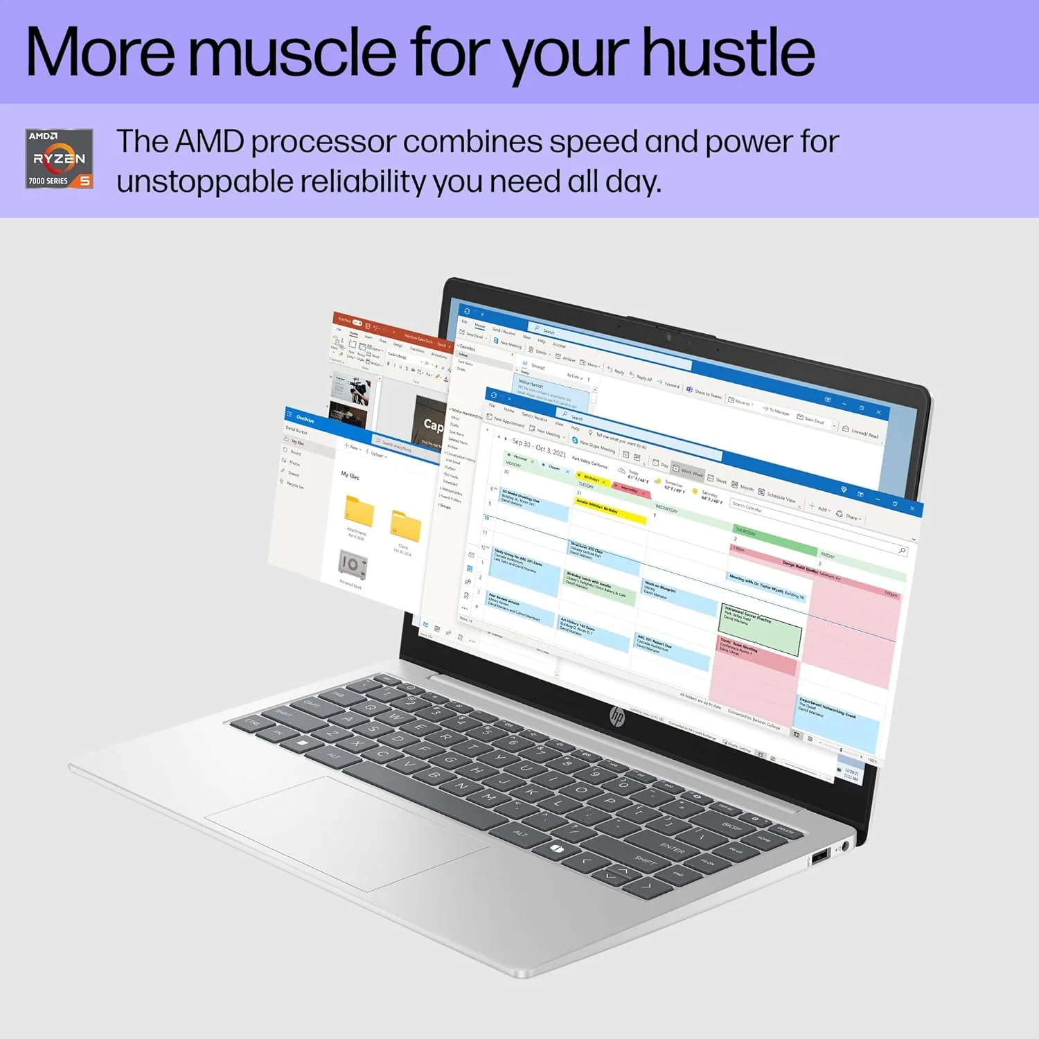 HP 14 inch Laptop, HD Touchscreen Display, AMD Ryzen 5 7520U, 8 GB RAM, 512 GB SSD, AMD Radeon Graphics, Windows 11 Home, Natural Silver, 14-em0499nr