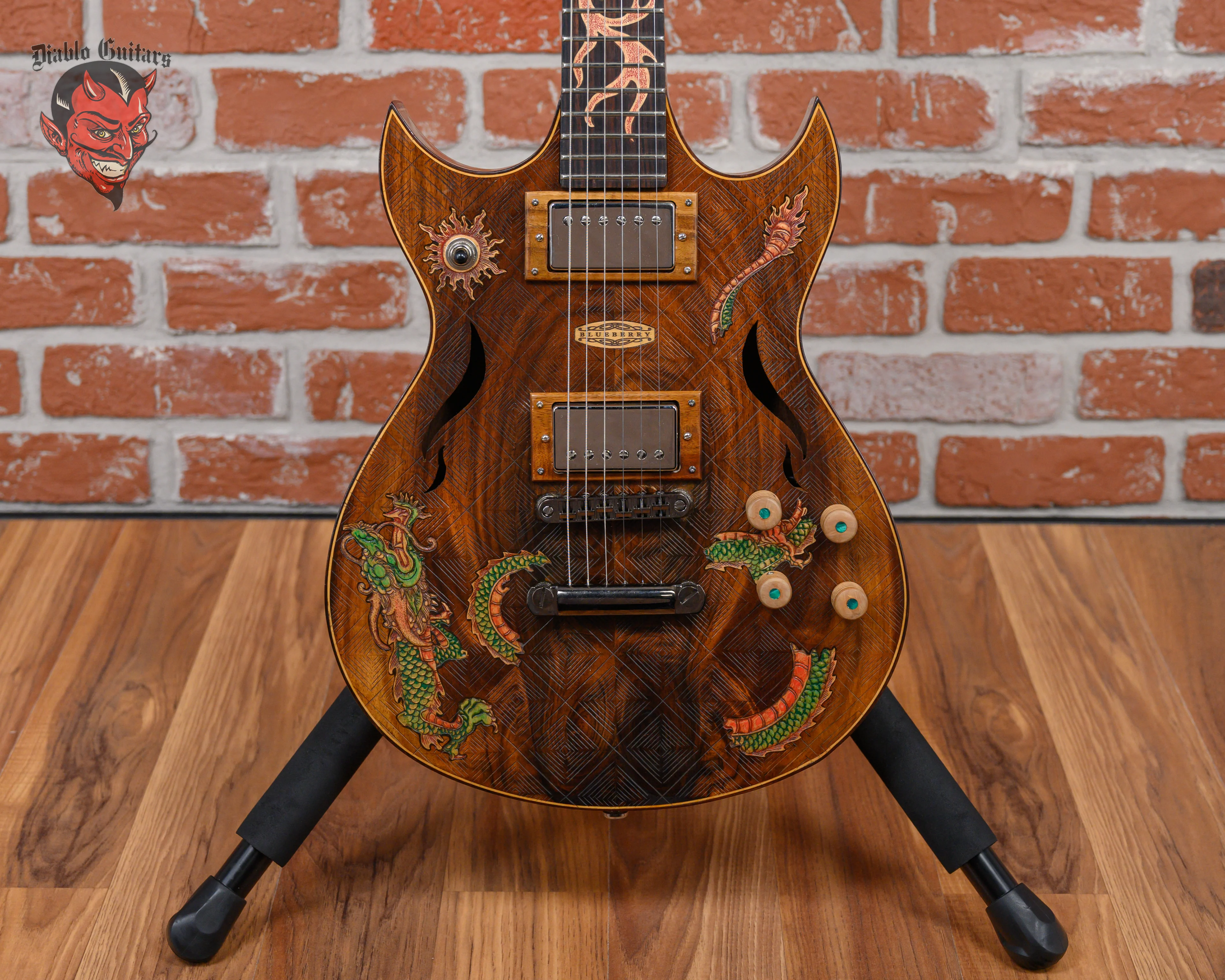 Blueberry Semi-Hollow Dragon Natural 2022 w/Gigbag