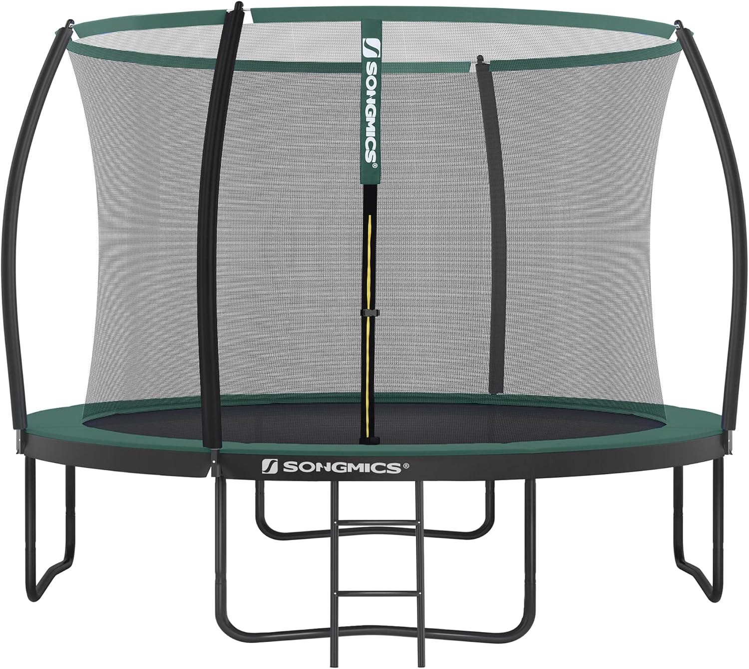 SONGMICS Outdoor Trampoline Ø 366 cm, Round Garden Trampoline for Children with Safety Net, Edge Cover, Ladder and Padded Poles