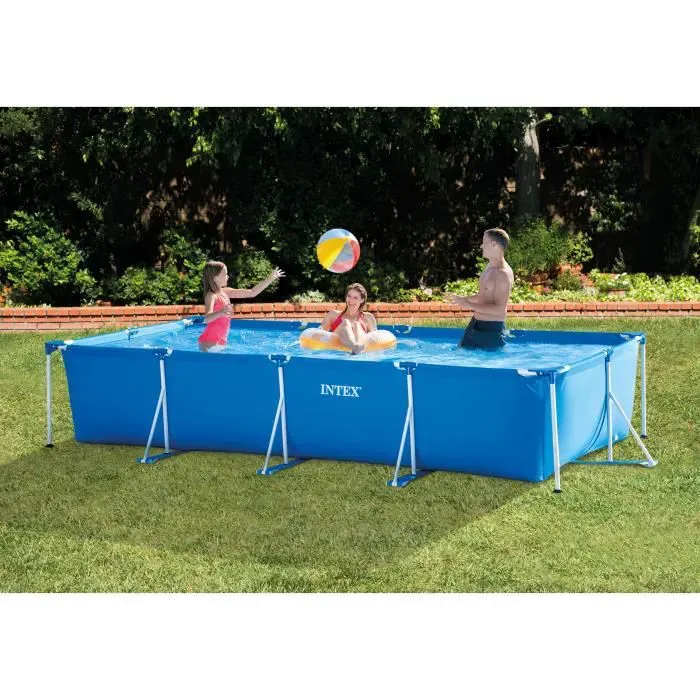 INTEX Kit piscine rectangulaire tubulaire et épurateur à cartouche - 450 x 220 x 84 cm