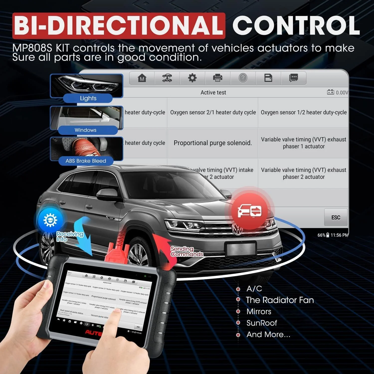 Autel MaxiPRO MP808S KIT Scanner - 2025 2-Year Update($490) Ver. of MaxiPRO MP900-BT MP900 KIT, PR0 ECU C0ciing, 3K+ Active Tests as MS906 PRO, 31+ Resets, Up of MP808BT PRO MK808S MK900 MX900