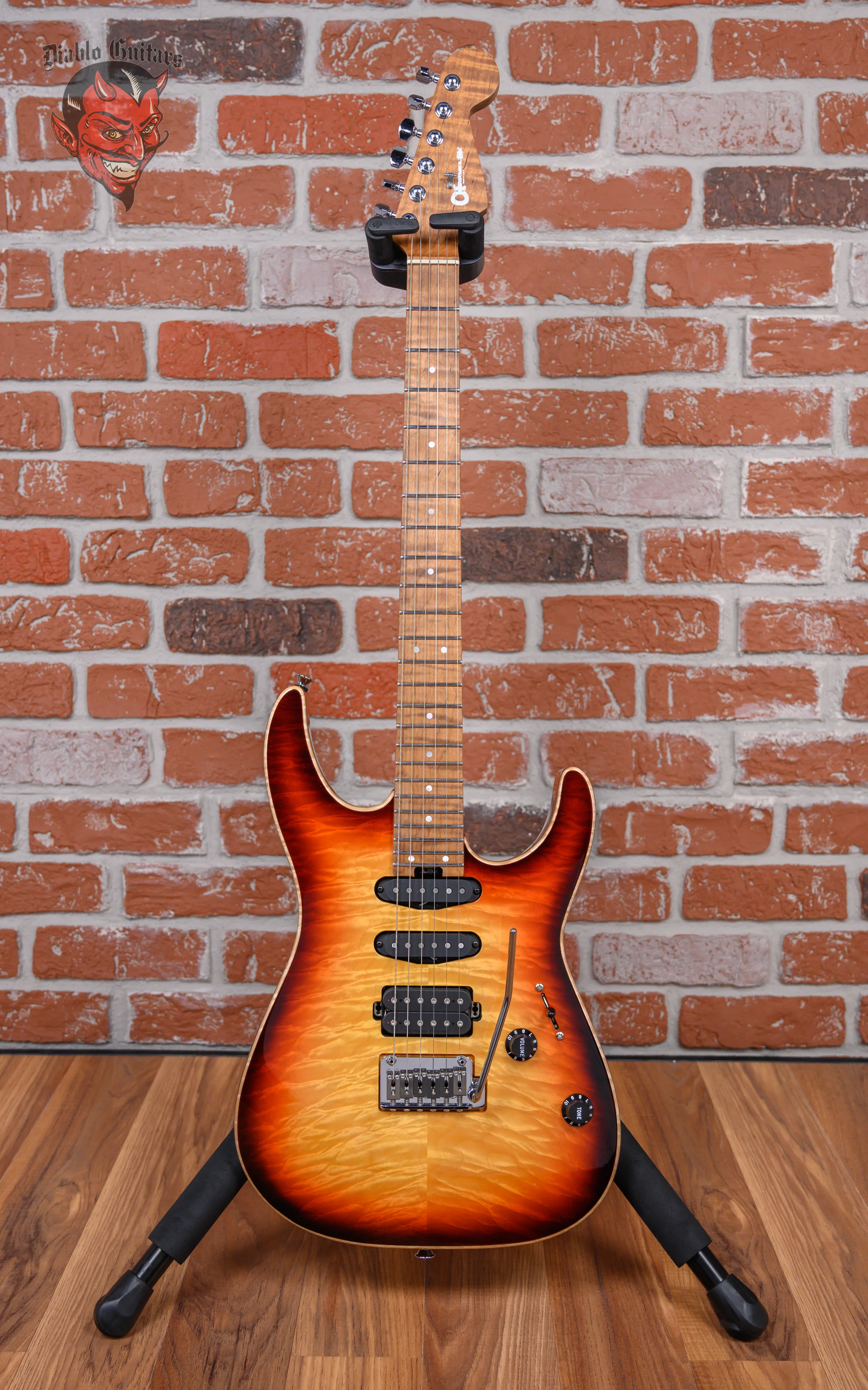 Charvel USA Custom Shop Select DK24 HSS 2PT CM QM Quilted Maple Top Autumn Glow 2024 w/OHSC