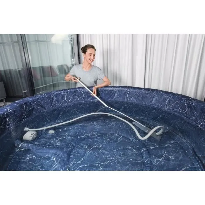 Spa gonflable avec Lumières LED BESTWAY- Lay-Z-Spa Paris - 196 x 66 cm - 4/6 places - Rond + Aspirateur pour spa