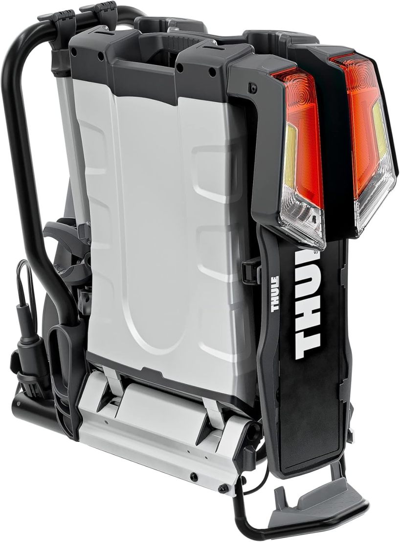 Thule EasyFold XT bike rack for tow bar 2 bikes silver