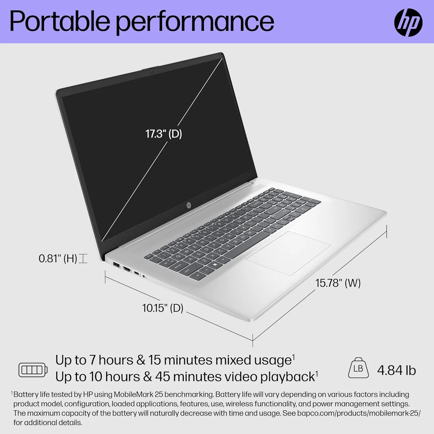 HP 17 inch Touchscreen Laptop Computer Business, MS Office, 17.3