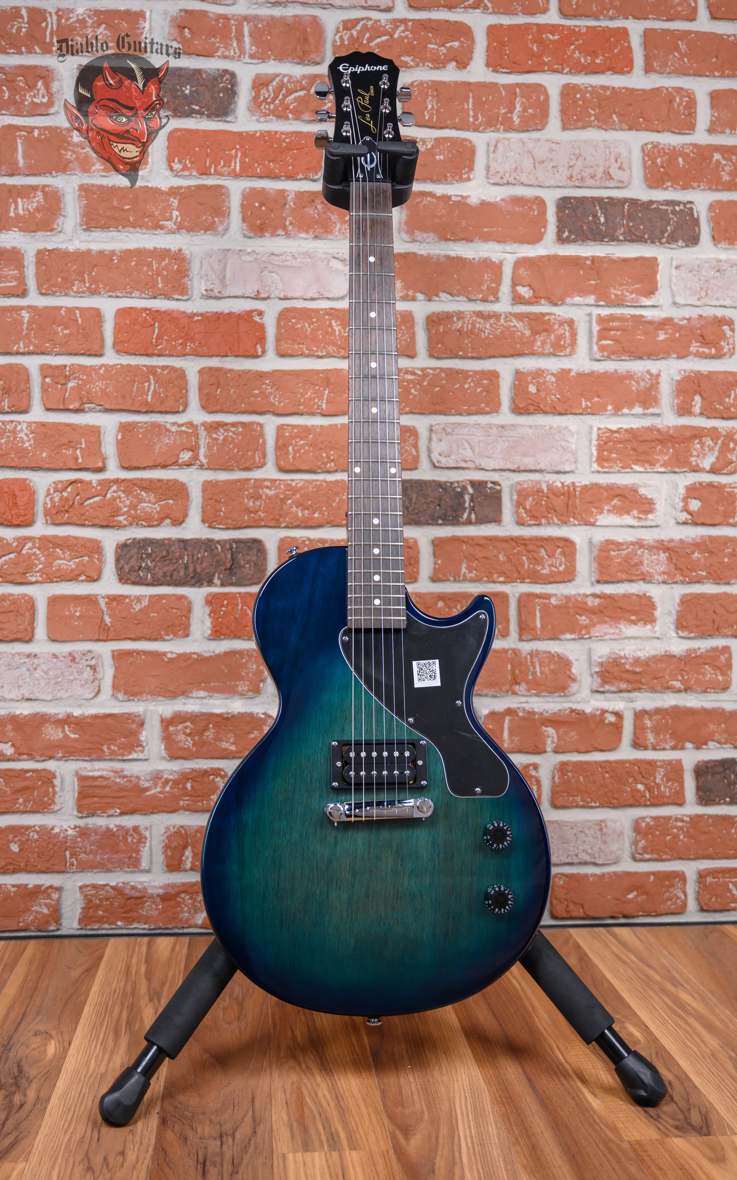 Epiphone Les Paul Jr. Transparent Blue Burst 2015 w/OHSC