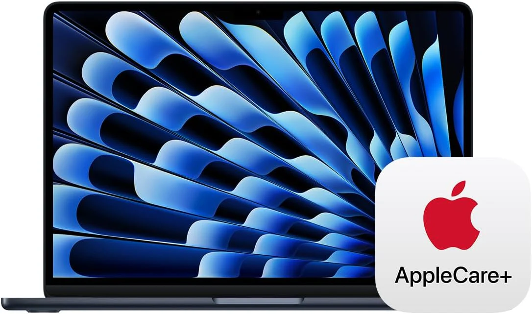 Apple 2025 MacBook Air 13-inch Laptop with M4 chip: Built for Apple Intelligence, 13.6-inch Liquid Retina Display, 24GB Unified Memory, 512GB SSD Storage, 12MP Center Stage Camera, Touch ID; Midnight