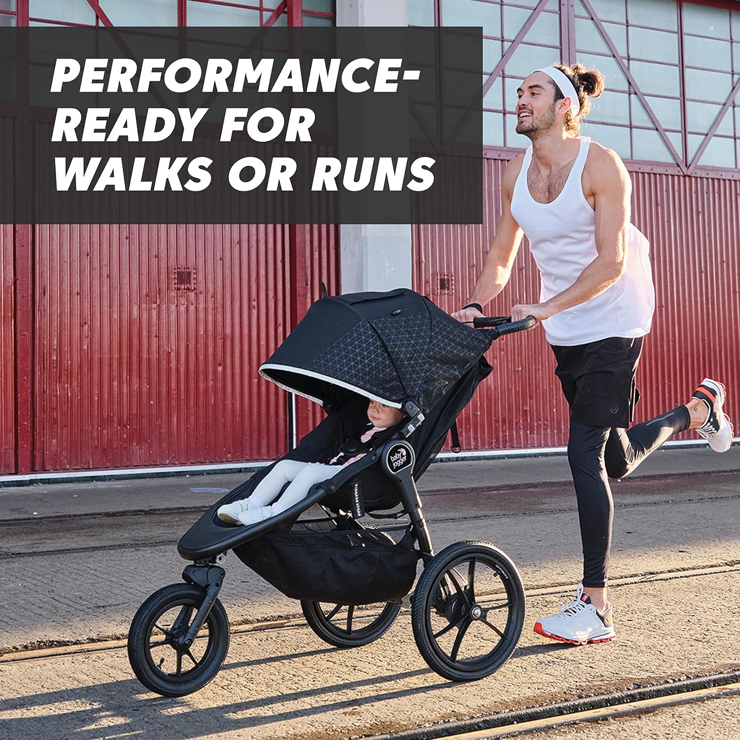 Baby Jogger Summit X3 Jogging Stroller, Midnight Black