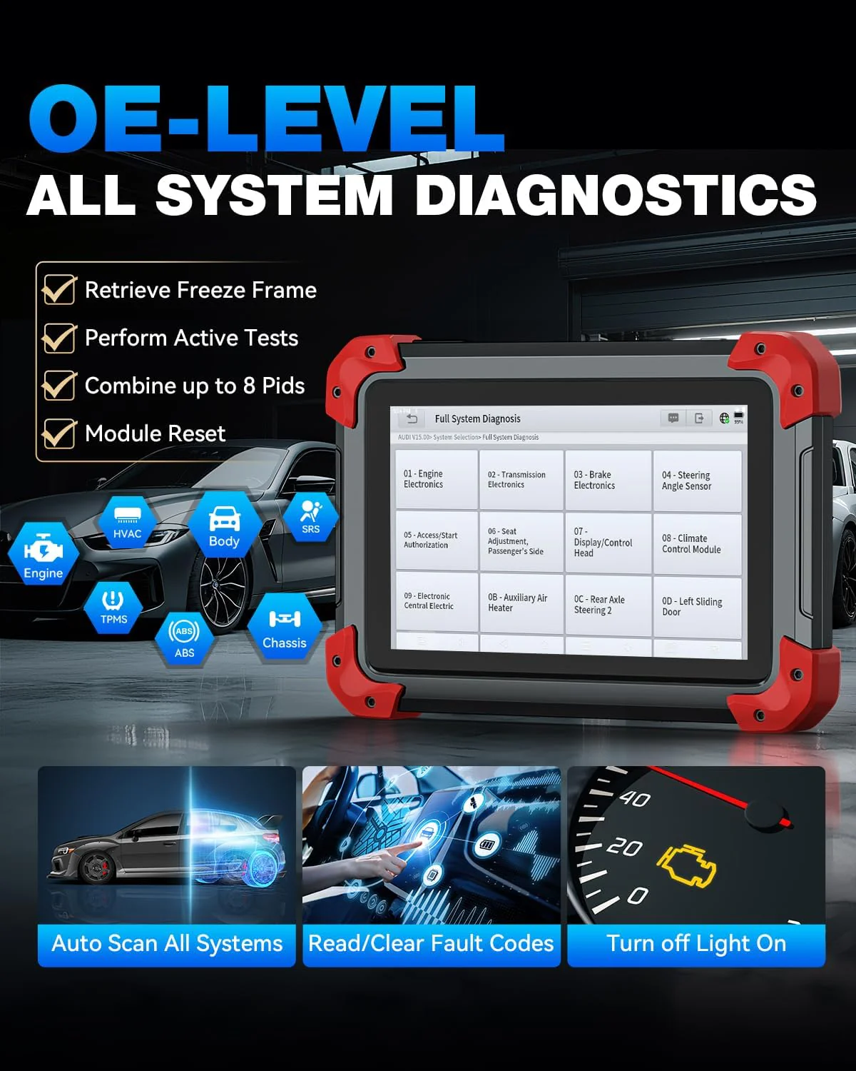 XTOOL D7 Bidirectional OBD2 Scanner: 2025 Scan Tool with 36+ Resets, Full System Car Scanner Diagnostic Tool, Injector Calibration, Throttle Relearn, Crank Sensor Relearn, FCA, CANFD & DoIP