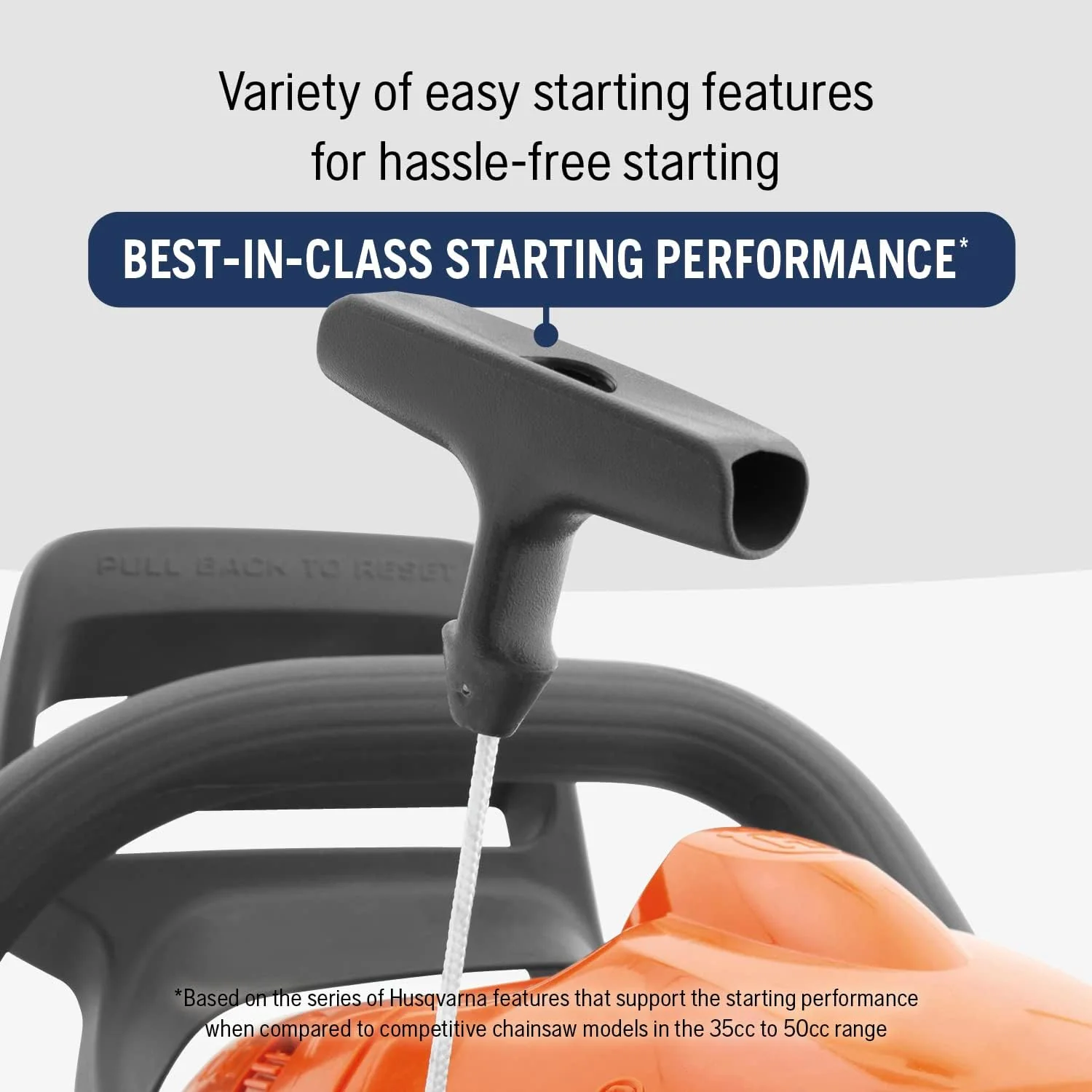 Husqvarna 445 Gas Chainsaw, 50-cc 2.8-HP, 2-Cycle X-Torq Engine, 18 Inch Chainsaw with Automatic Oiler, For Wood Cutting and Tree Trimming