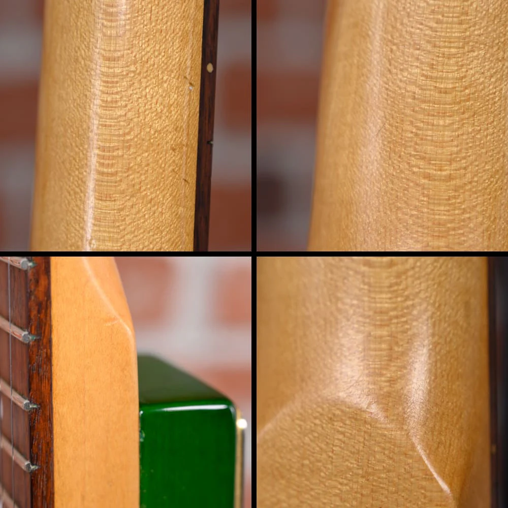 B.C. Rich USA Custom Shop Telecaster One-Off Birdseye Maple Top Transparent Green 1990 w/OHSC