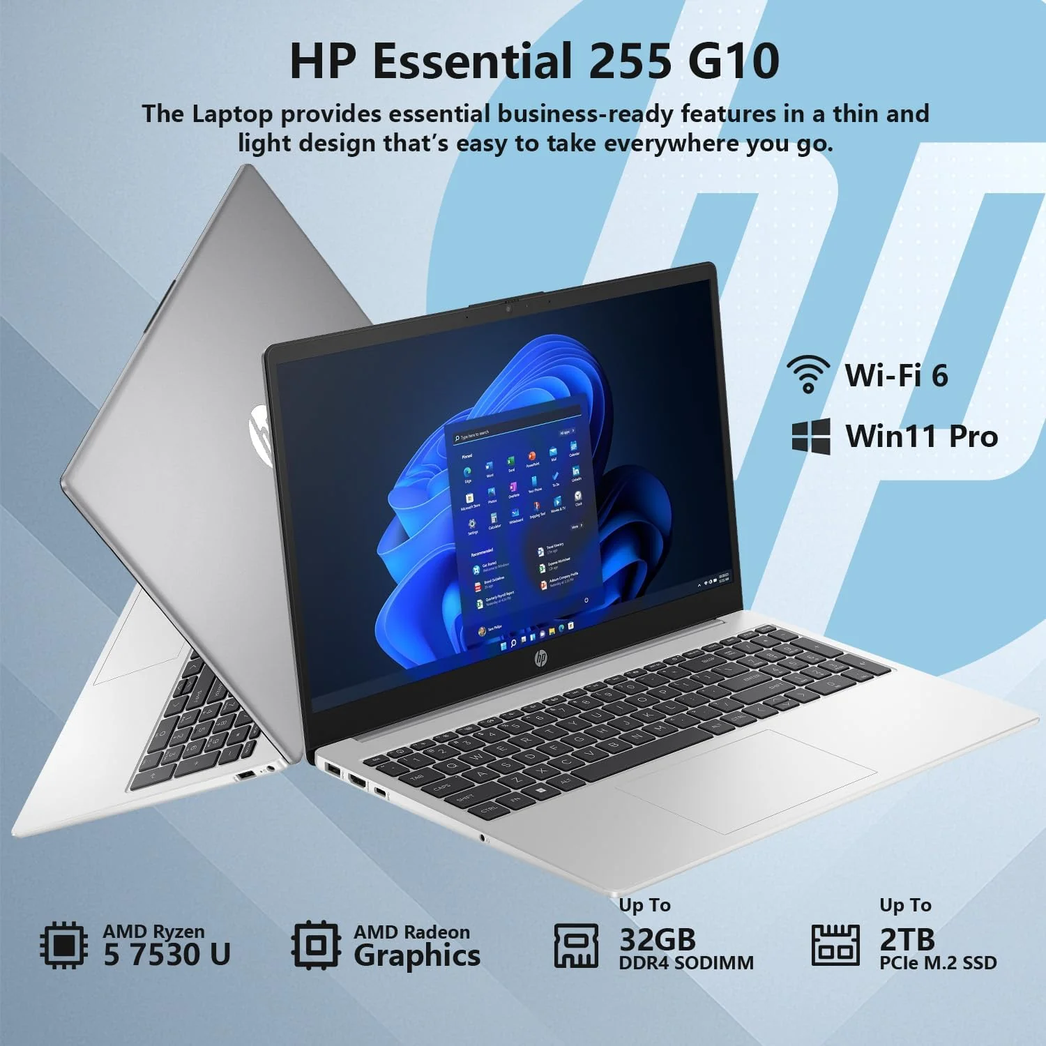 HP 255 G10 Laptop, 15.6