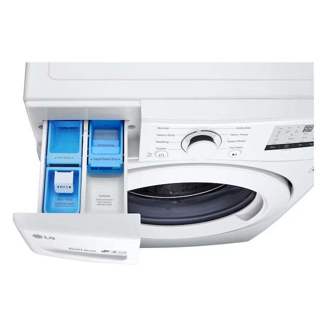 LG 4.5-cu ft High Efficiency Stackable Front-Load Washer (White) ENERGY STAR