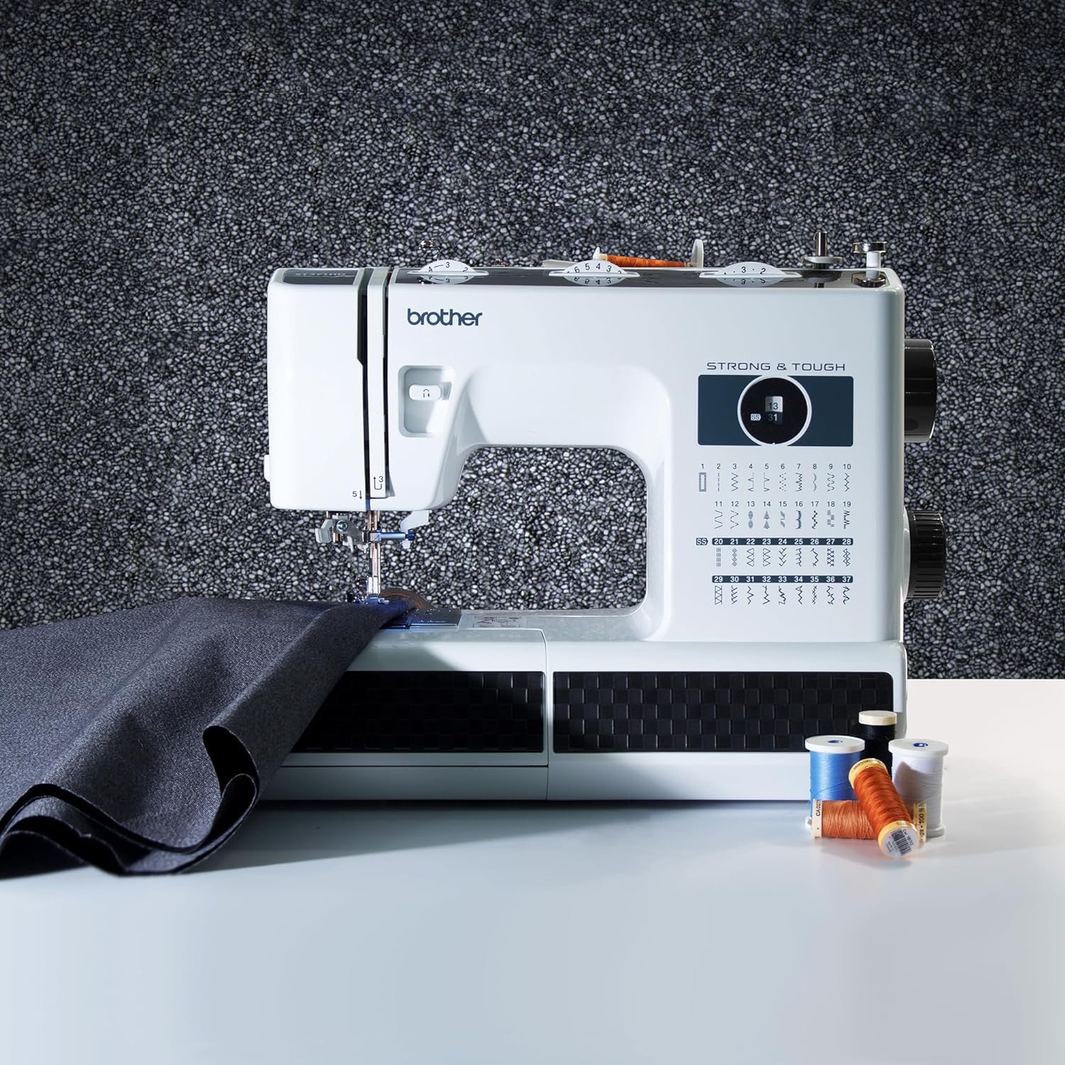 Brother ST371HD Sewing Machine, Strong & Tough, 37 Built-in Stitches, Free Arm Option, 6 Included Feet