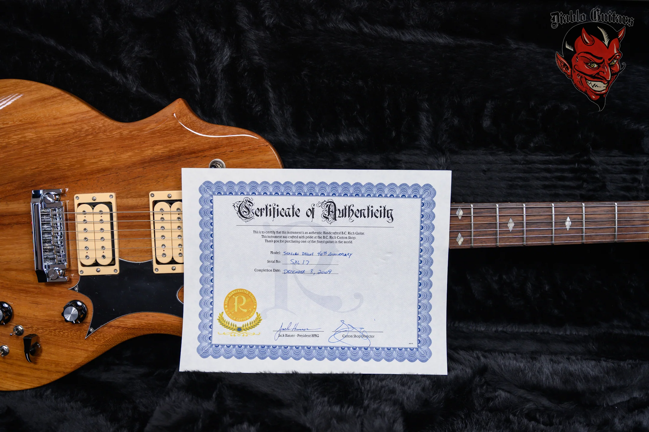 B.C. Rich Limited Edition 40th Anniversary Seagull Deluxe #17 of 40 Natural 2009 w/OHSC