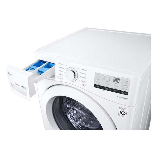 LG 4.5-cu ft High Efficiency Stackable Front-Load Washer (White) ENERGY STAR