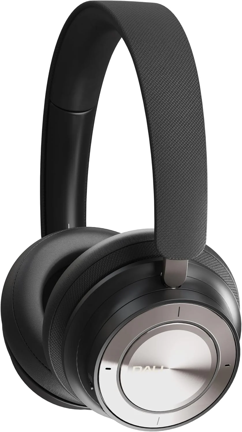 DALI IO-8 Over-The-Ear Wireless/Wired Hi-Fi Headphones with ANC, Bluetooth AptX & Patented SMC Driver Technology, 35 Hours Battery Life - (Iron Black)