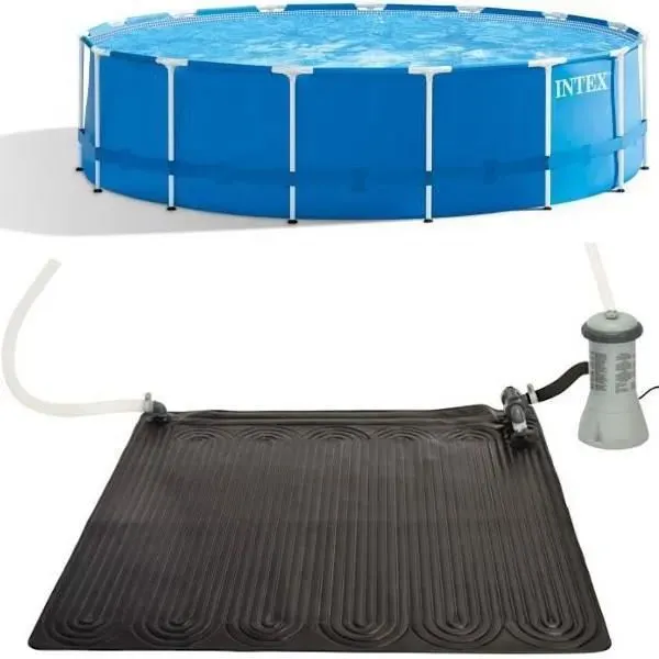Intex - 28242NP - Kit piscine metal frame ronde tubulaire &oslash; 4,57 x 1,22m