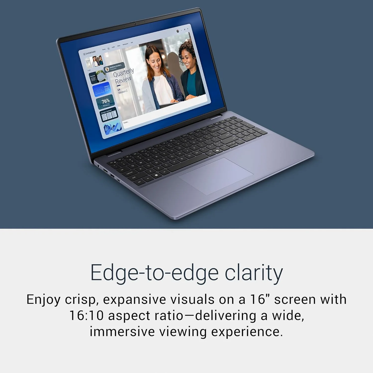 Dell 16 Laptop DC16256-16.0-inch 16:10 FHD+ 300nits Display, AMD Ryzen 7 250, AMD Radeon Graphics, 16GB Memory, 1TB SSD, Backlit English Keyboard, 1 Year Dell Care Plus Service and Accidental Damage