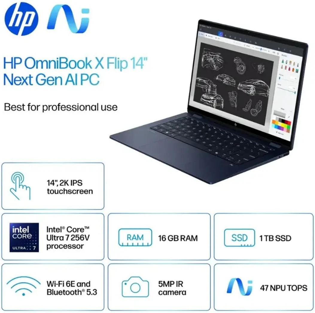 HP OmniBook X Flip 2-in-1 Laptop,14