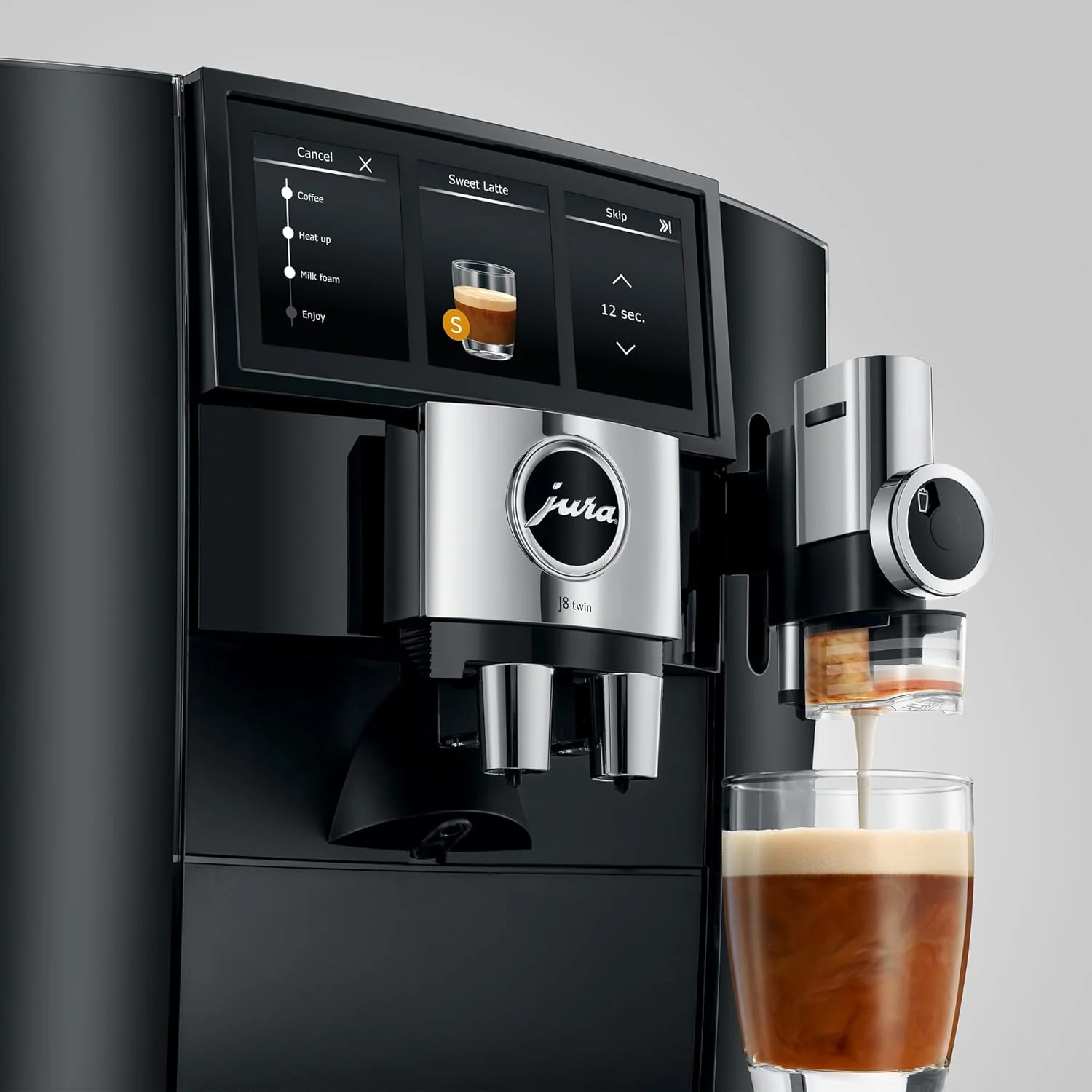 Jura J8 twin Diamond Black 15658 Automatic Coffee Machine