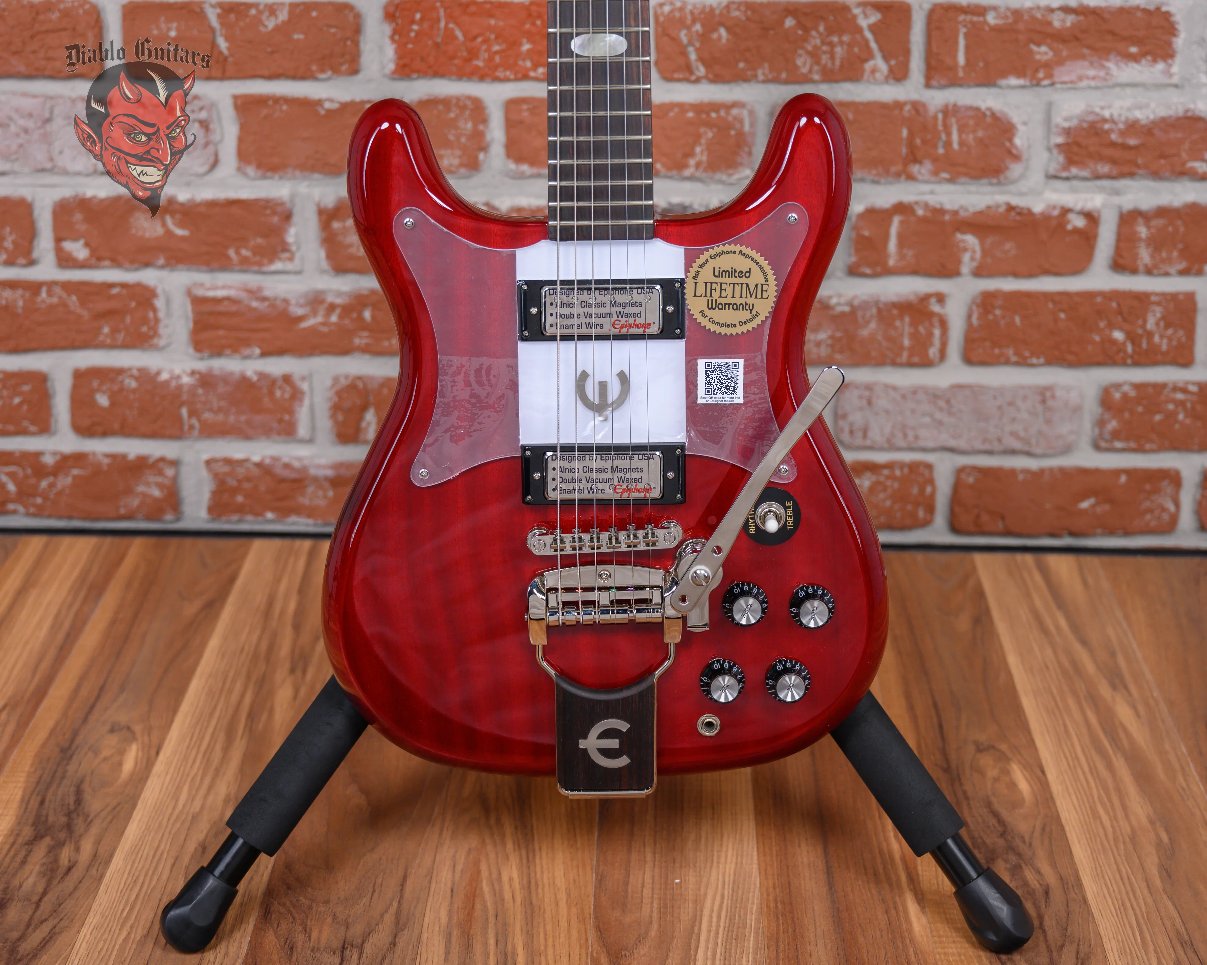 Epiphone 50th Anniversary 1962 Crestwood Custom Reissue Cherry 2014 w/OHSC