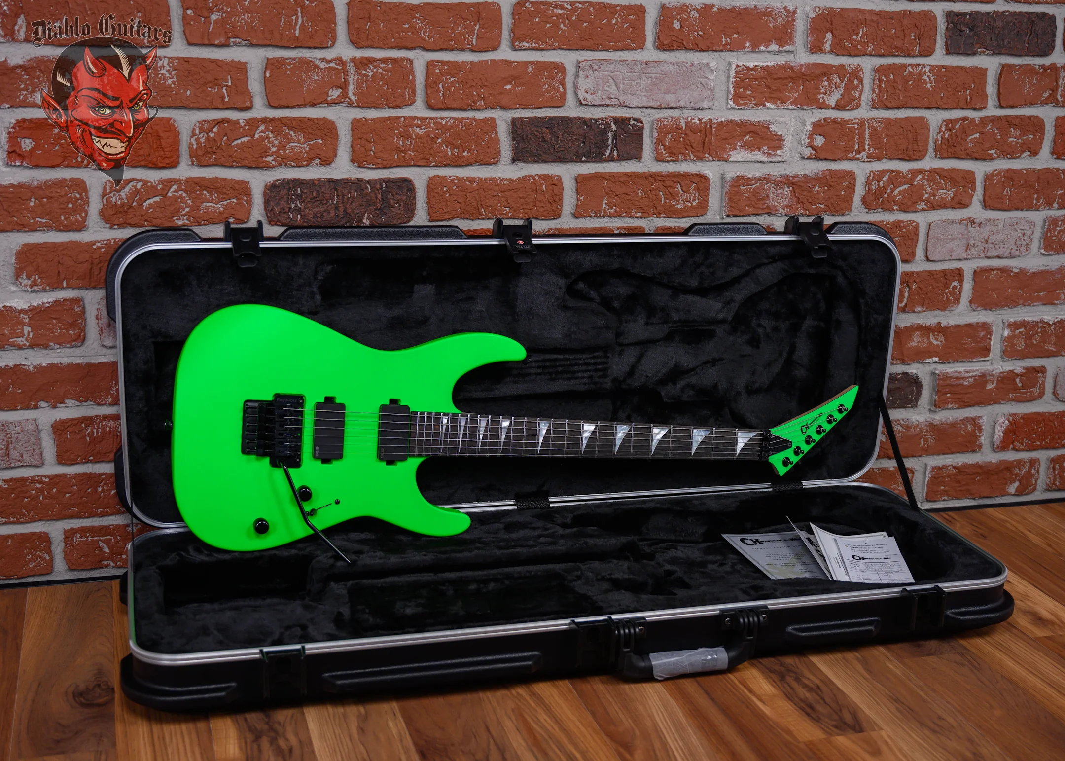 Charvel USA Custom Shop DK24 2H FR PH Satin Neon Green 2025 w/OHSC