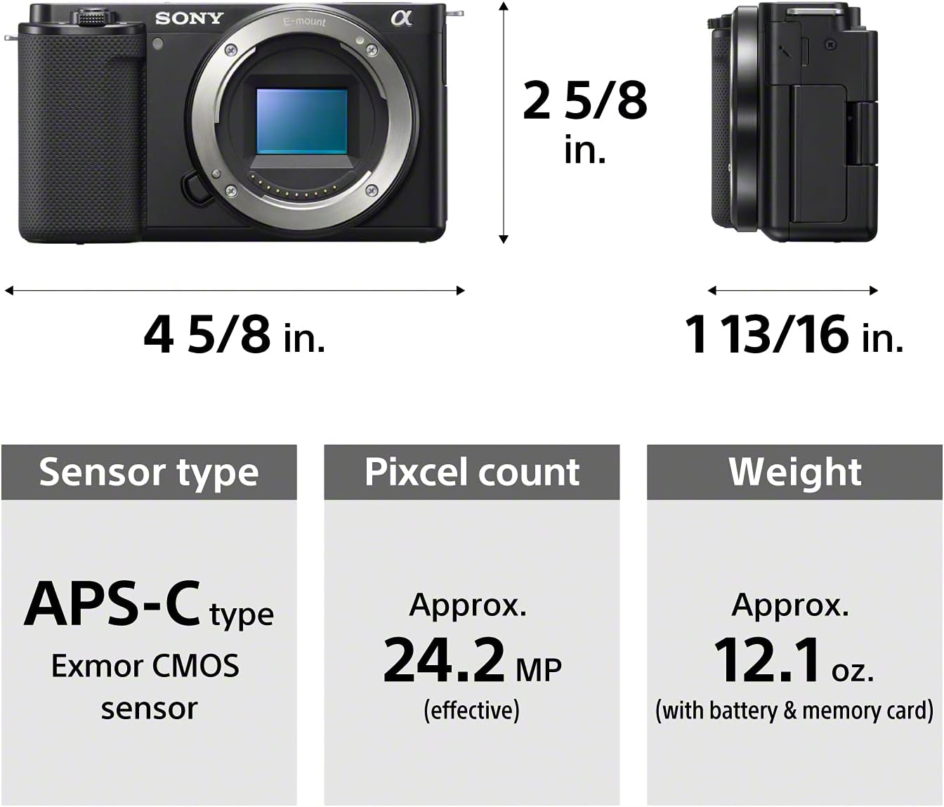 Sony Alpha ZV-E10 APS-C  Mirrorless Camera